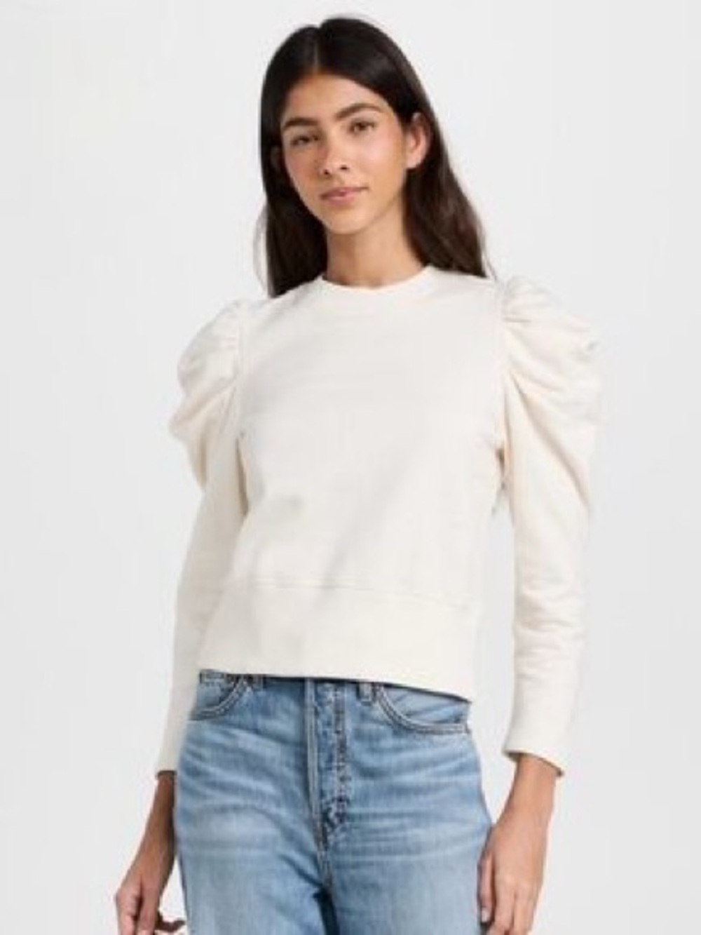 SoldOut NYC Just Enough Puff puff shoulder sweatshirt